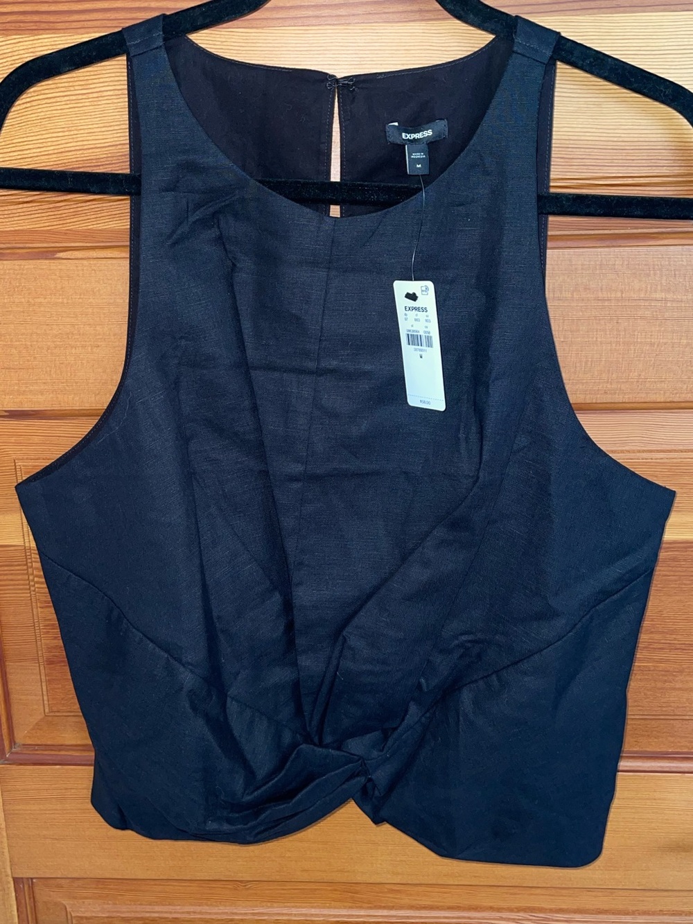 Express Black Twist-Front Sleeveless Tank - Medium - NWT